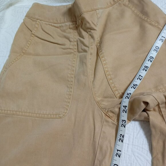 Nicole Miller High-Waisted Wide Leg Tan Pants US 2 Cotton Blend Womens Demin - Picture 9 of 9